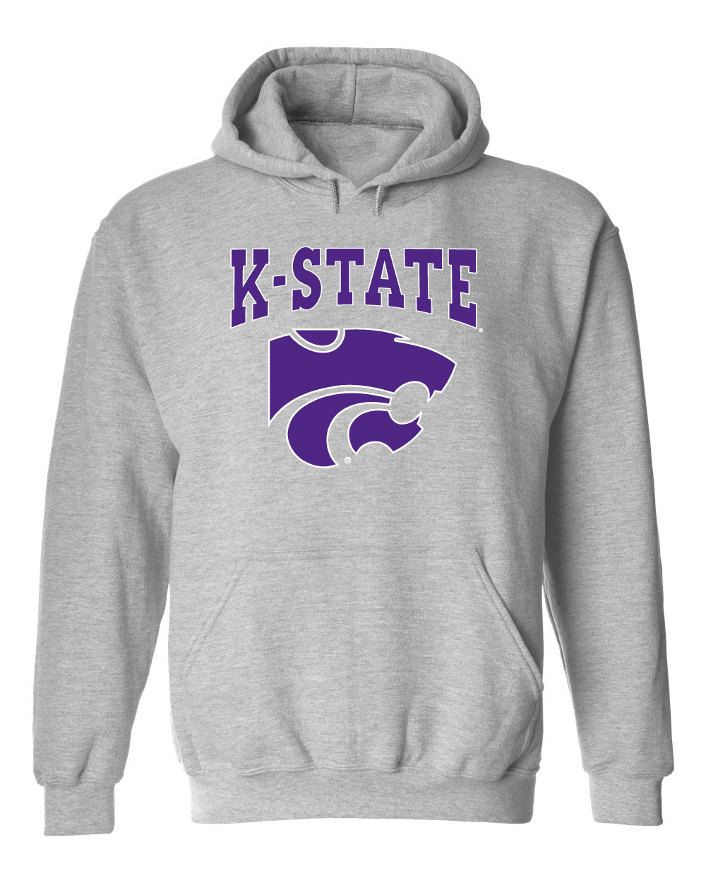 K-State Wildcats Hooded Sweatshirt - K-State Powercat with Outline