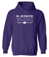 K-State Wildcats Hooded Sweatshirt - Wildcats with 3-Stripe Powercat