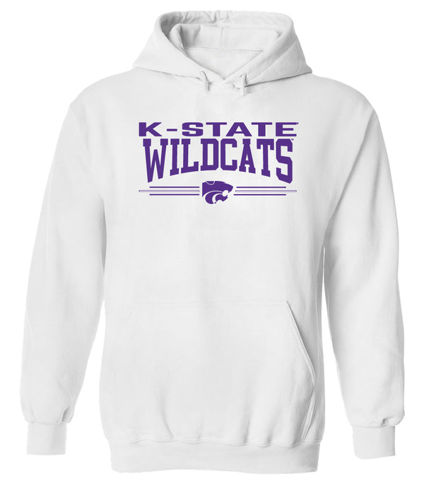 K-State Wildcats Hooded Sweatshirt - K-State Wildcats 3 Stripe Powercat