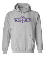 K-State Wildcats Hooded Sweatshirt - Striped WILDCATS Football Laces