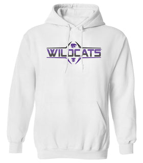 K-State Wildcats Hooded Sweatshirt - Striped WILDCATS Football Laces