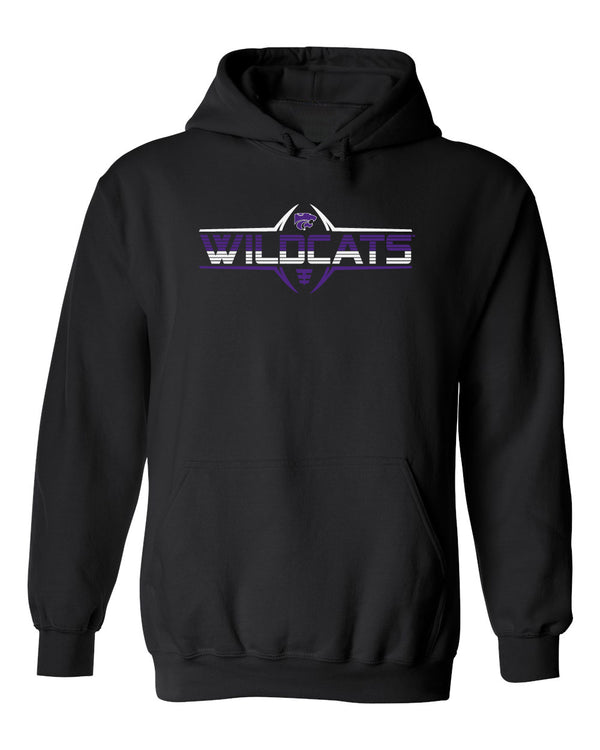 K-State Wildcats Hooded Sweatshirt - Wildcats Football Striped Laces