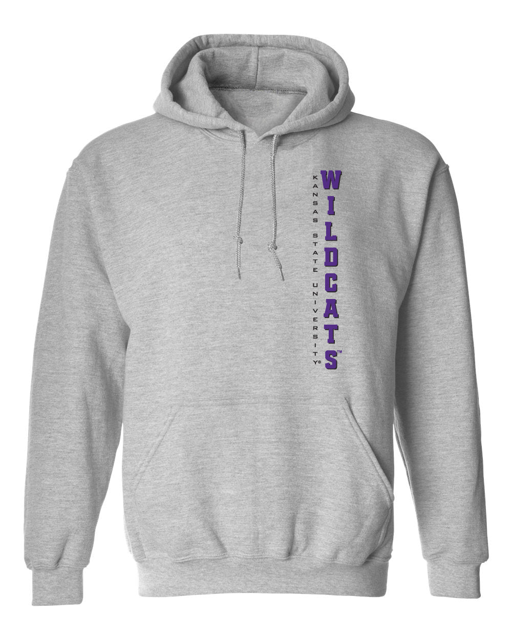 K-State Wildcats Hooded Sweatshirt - Vertical Kansas State Wildcats