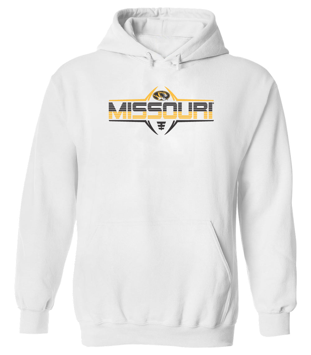 Missouri Tigers Hooded Sweatshirt - Striped Missouri Football Laces