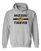 Missouri Tigers Hooded Sweatshirt - Horiz Stripe Mizzou Tigers