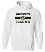 Missouri Tigers Hooded Sweatshirt - Horiz Stripe Mizzou Tigers
