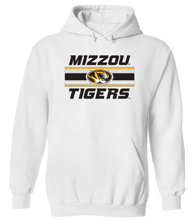 Missouri Tigers Hooded Sweatshirt - Horiz Stripe Mizzou Tigers