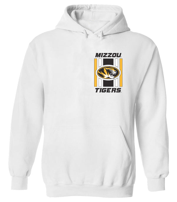 Missouri Tigers Hooded Sweatshirt - Vert Stripe Mizzou Tigers