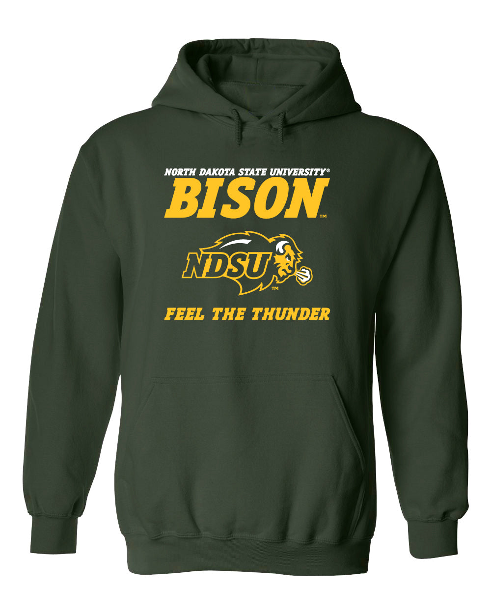 NDSU Bison Hooded Sweatshirt - Bison Feel The Thunder
