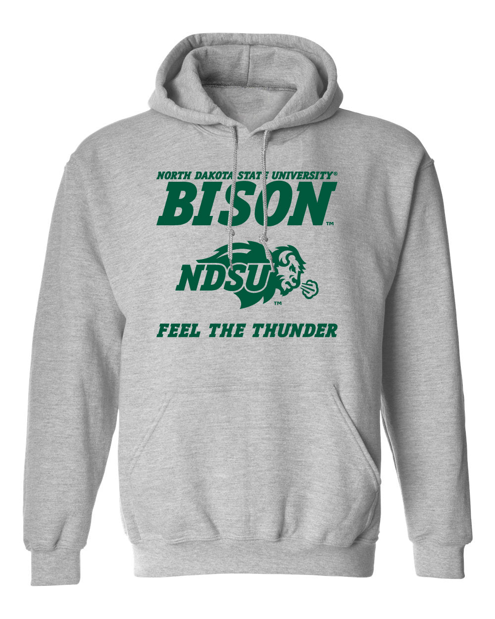 NDSU Bison Hooded Sweatshirt - NDSU Bison Feel The Thunder