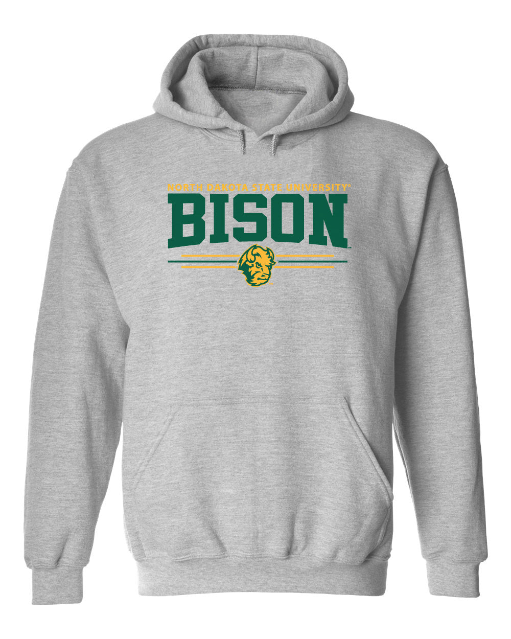 NDSU Bison Hooded Sweatshirt - Bison 3-Stripe
