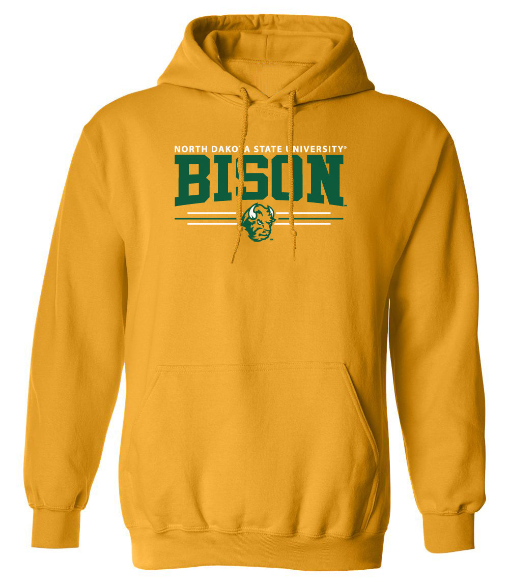 NDSU Bison Hooded Sweatshirt - Bison 3-Stripe