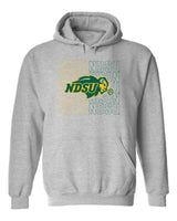 NDSU Bison Hooded Sweatshirt - NDSU Bison Logo Overlay