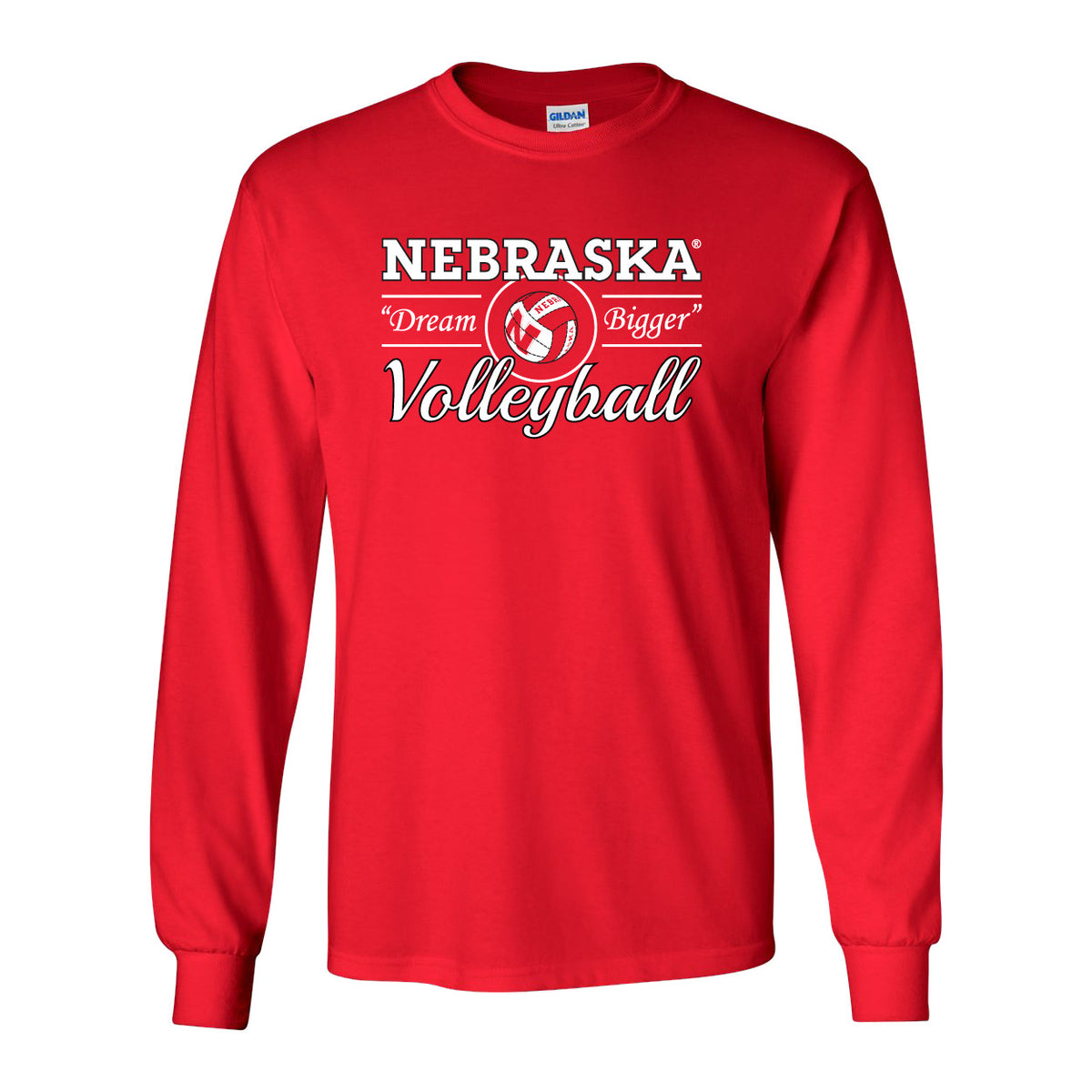Nebraska Huskers Volleyball "Dream Bigger" Long Sleeve Tee Shirt
