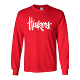 Nebraska Cornhuskers Legacy Script "Huskers" Long Sleeve Tee Shirt