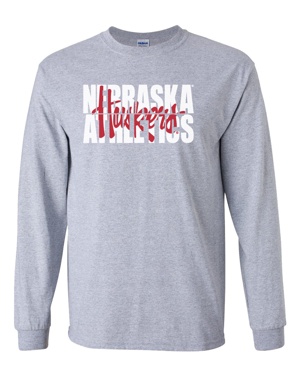 Nebraska Athletics Legacy Script "Huskers" Long Sleeve Tee Shirt