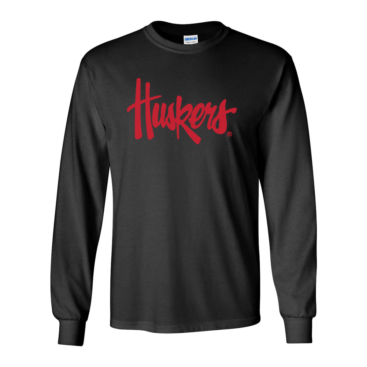Nebraska Legacy Script "Huskers" Long Sleeve Tee Shirt