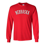 "NEBRASKA" Arch Long Sleeve Tee Shirt