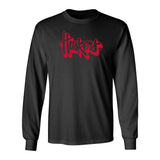 Nebraska Huskers Long Sleeve Tee Shirt - Red Script Huskers Outline