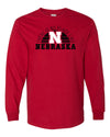 Nebraska Huskers Long Sleeve Tee Shirt - No Place Like Nebraska