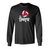 Nebraska Husker Long Sleeve Tee Shirt - Volleyball Legacy Script Huskers