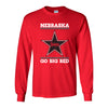 Nebraska Husker Tee Shirt Long Sleeve - Star Huskers GO BIG RED
