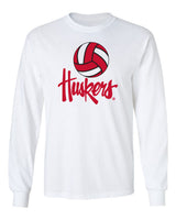 Nebraska Huskers Long Sleeve Tee Shirt - Volleyball Legacy Script Huskers