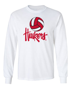 Nebraska Huskers Long Sleeve Tee Shirt - Volleyball Legacy Script Huskers