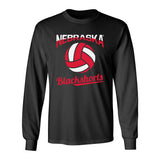 Nebraska Huskers Long Sleeve Tee Shirt - Nebraska Volleyball Blackshorts