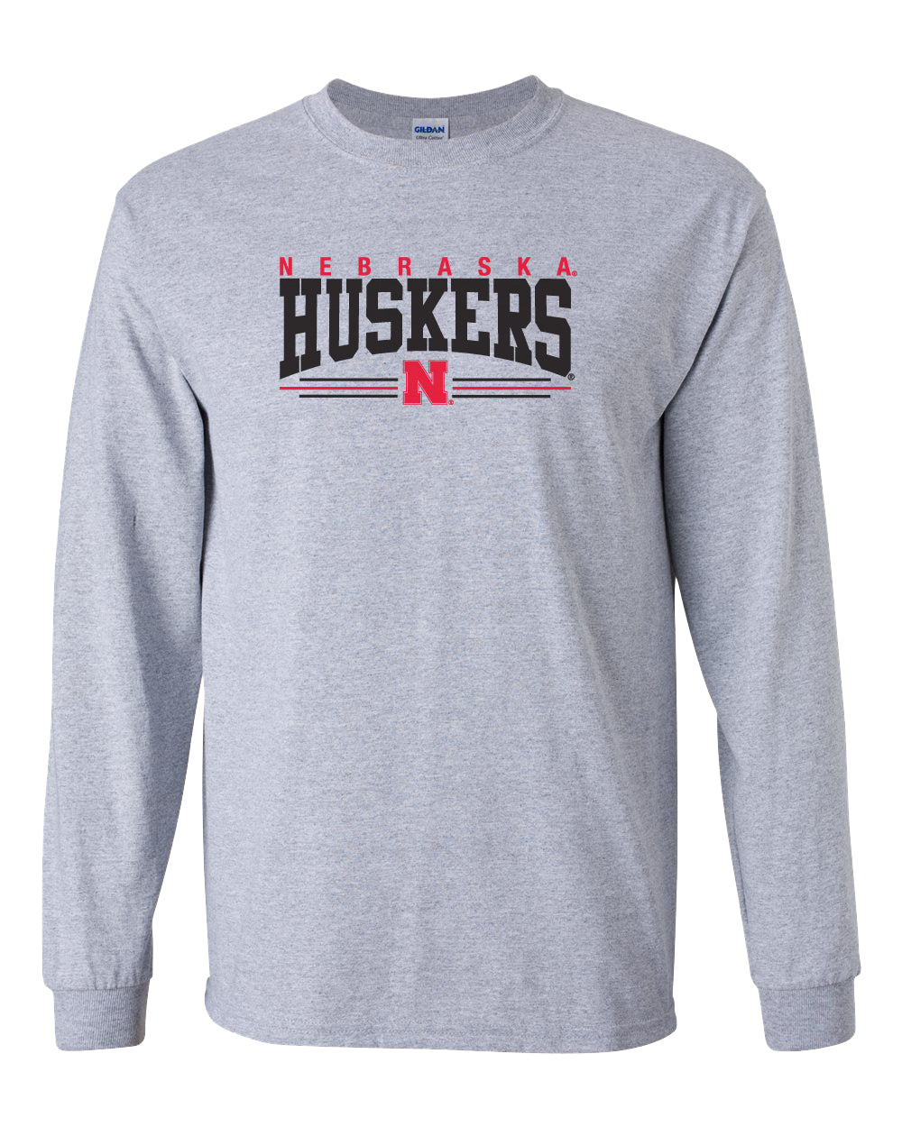 Nebraska Huskers Long Sleeve Tee Shirt - Nebraska Huskers Stripe N