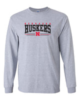 Nebraska Huskers Long Sleeve Tee Shirt - Nebraska Huskers Stripe N