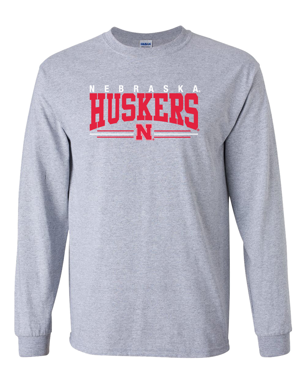 Nebraska Huskers Long Sleeve Tee Shirt - Nebraska Huskers Stripe N