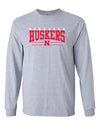 Nebraska Huskers Long Sleeve Tee Shirt - Nebraska Huskers Stripe N