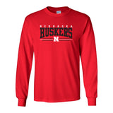 Nebraska Huskers Long Sleeve Tee Shirt - Nebraska Huskers Stripe N