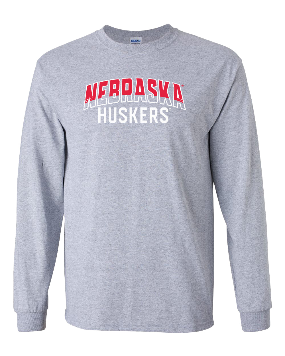 Nebraska Huskers Long Sleeve Tee Shirt - Nebraska Arch Huskers