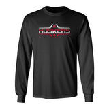 Nebraska Huskers Long Sleeve Tee Shirt - Striped HUSKERS Football Laces