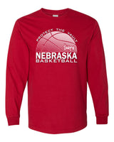 Nebraska Huskers Long Sleeve Tee Shirt - Nebraska Basketball Logo