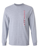 Nebraska Huskers Long Sleeve Tee Shirt - Striped Vertical University of Nebraska