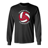Nebraska Huskers Long Sleeve Tee Shirt - Huskers Volleyball Block N