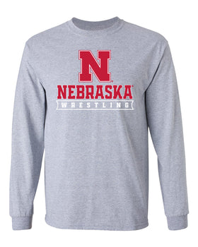 Nebraska Huskers Long Sleeve Tee Shirt - Nebraska Wrestling
