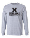 Nebraska Huskers Long Sleeve Tee Shirt - Nebraska Wrestling Black Ink
