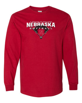 Nebraska Huskers Long Sleeve Tee Shirt - Nebraska Softball Tradition of Excellence