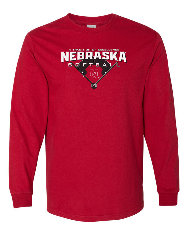 Nebraska Huskers Long Sleeve Tee Shirt - Nebraska Softball Tradition of Excellence