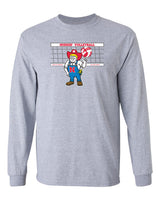 Nebraska Huskers Long Sleeve Tee Shirt - Nebraska Volleyball with Herbie Husker