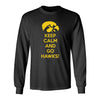 Iowa Hawkeyes Long Sleeve Tee Shirt - Keep Calm and Go Hawks