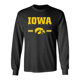 Iowa Hawkeyes Long Sleeve Tee Shirt  - IOWA Hawkeyes Horizontal Stripe