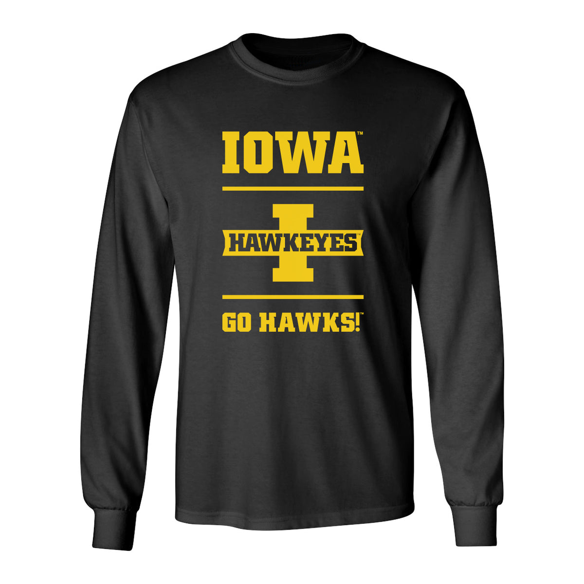 Iowa Hawkeyes Long Sleeve Tee Shirt - Iowa Hawkeyes - Go Hawks