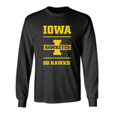 Iowa Hawkeyes Long Sleeve Tee Shirt - Iowa Hawkeyes - Go Hawks