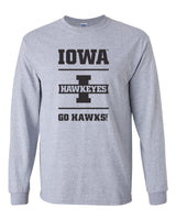 Iowa Hawkeyes Long Sleeve Tee Shirt - Iowa Hawkeyes - Go Hawks