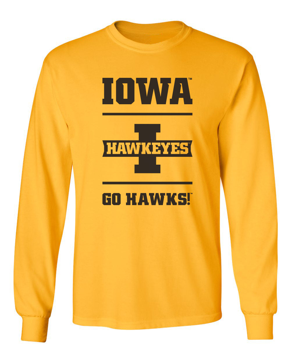 Iowa Hawkeyes Long Sleeve Tee Shirt - Iowa Hawkeyes - Go Hawks
